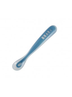 CUILLERE SILICONE 1ER AGE BLUE